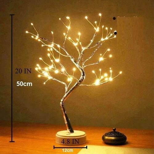 DRZEWKO ŚWIĄTECZNE OZDOBNE ŚWIECĄCE LED 50 CM LAMPKA NOCNA DEKORACJA USB na Arena.pl