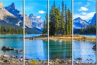 120CM 80 OBRAZ 4 ELEM JEZIORO MALIGNE ŚCIENNY