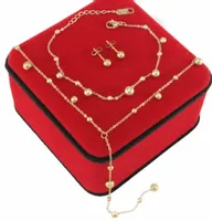 KOMPLET ZŁOTY KRAWATKA KULKI STAL CHIRURGICZNA