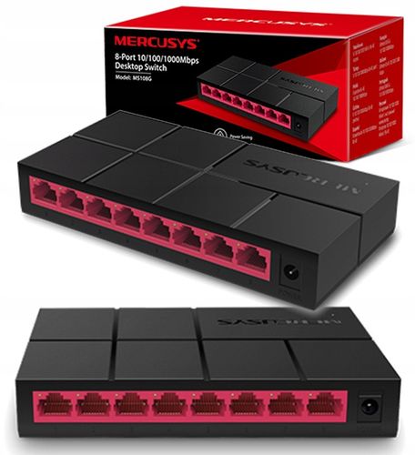 Switch 8 PORT GIGABIT Rozdzielacz Sieci LAN 1gb ENERGOOSZCZĘDNY TP LINK 8x na Arena.pl