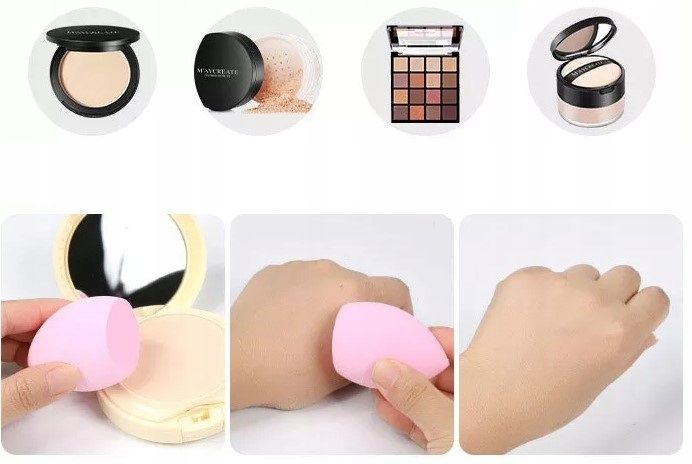 ZESTAW 4 GĄBKI DO MAKIJAŻU GĄBKA BLENDER GĄBECZKI zdjęcie 14