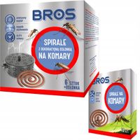 SPIRALE NA KOMARY ODSTRASZACZ ZE STALOWĄ OSŁONKĄ DEKORACYJNE BROS 6 SZTUK