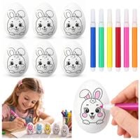 Jajka Wielkanocne Styropianowe Do Malowania Pisaki Wzór Zając D 6szt