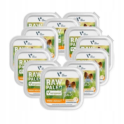 Mokra karma dla psów dorosłych małych ras indyk Raw Paleo Pate 12 x 150g na Arena.pl