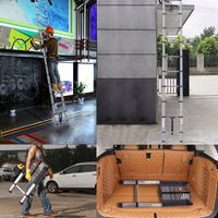 Drabina składana teleskopowa 2,6 m stal nierdzewna antypoślizgowa