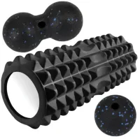 Walek do masazu pleców roler gładki fitness Podwójna piłka duoball Zestaw