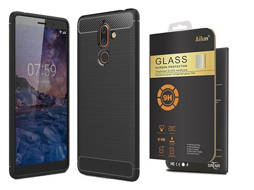 PANCERNE Etui KARBON Nokia 7 PLUS + SZKŁO na Arena.pl