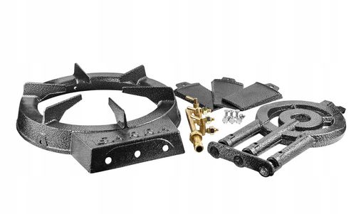 PALNIK GAZOWY TABORET ŻELIWNY KUCHENKA 9,8kW ZESTAW WĄŻ REDUKTOR na Arena.pl