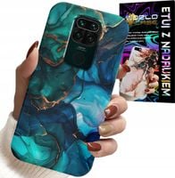 ETUI DO XIAOMI NOTE 9 - NIEBIESKO ZIELONY MARMUREK PLECKI WZORY
