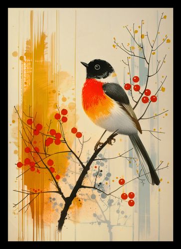 Plakat 21x29,7cm Jesienny Rudzik na Arena.pl