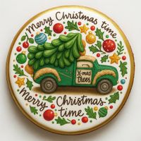 CIASTKO LUKROWANE PICKUP Z CHOINKĄ GREEN NO7 ROZ.S KOŁO RĘCZNIE ROBIONE