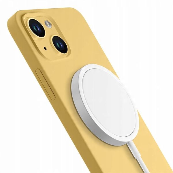 Etui na Apple iPhone 15 Plus - 3mk HARDY Silicone MagCase Yellow zdjęcie 6