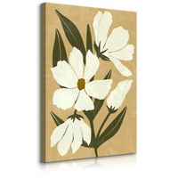 Obraz Na Płótnie Białe Polne Kwiaty Styl Boho Martwa Natura 40cm x 60cm
