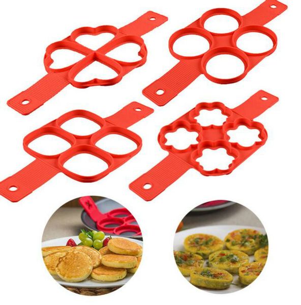 FORMY SILIKONOWE DO PANCAKE NALEŚNIKÓW JAJ -ZESTAW 4 różne wzory Komplet zdjęcie 2