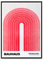 Plakaty w ramce bauhaus tęcza 61x91 cm w czarnej ramie