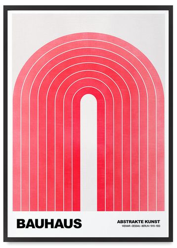 Plakaty w ramce bauhaus tęcza 50x70 cm w czarnej ramie na Arena.pl