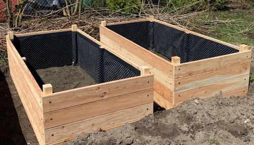 Grządka podwyższona GP12, 200x100x27, modrzew, śruby na Arena.pl