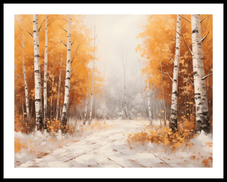 Plakat 65x50cm Jesienne Brzozy zdjęcie 3