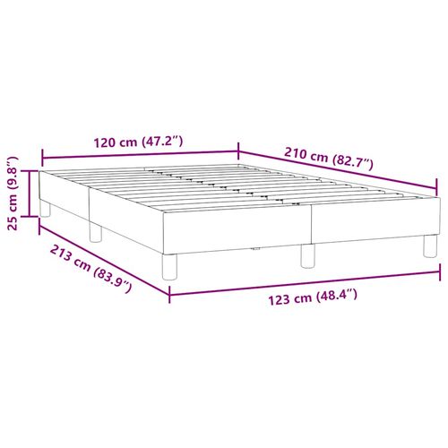 Łóżko typu Box Spring bez materaca Ciemnoniebieskie 120x210 cm na Arena.pl