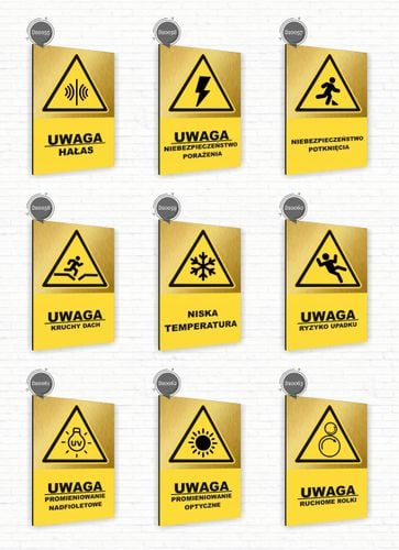 Tabliczka znak informacyjny 40x30 Złota NIE DEPTAĆ TRAWNIKA Nierdzewna na Arena.pl