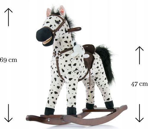 Koń Konik na biegunach Mustang Milly Mally Black Dot na Arena.pl