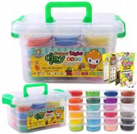 CLAYDOLL PIANKOLINA Plastelina glina polimerowa 24szt + WALIZKA + akcesoria