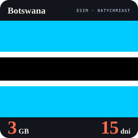 Karta eSIM Internet Botswana 3 GB na 15 dni - bez rejestracji