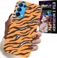 ETUI DO OPPO RENO5 4G 5G - PLECKI W TYGRYSIE PASKI POKROWIEC +SZKŁO