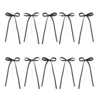 Toppery na tort Kokardki czarne, 10 szt.