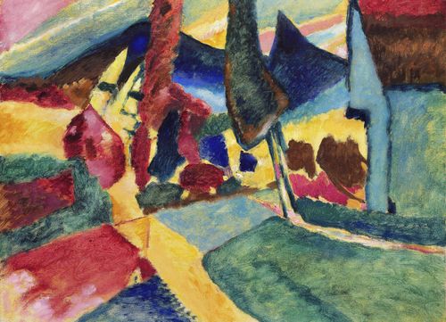 Plakat 18x13cm Landscape with Two Poplars, Wassily Kandinsky na Arena.pl