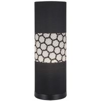 Abażurowa LAMPKA stołowa WANDA 03805 Ideus ceramiczna LAMPA stojąca tuba czarna
