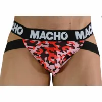 macho mx28mr jockstrap military red xl - anatomiczny, oddychający
