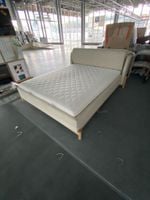 ŁÓŻKO PODWÓJNE ARNO BEŻ Z MATERACEM I POJEMNIKIEM NA POŚCIEL 160/200