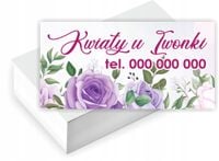 Wizytówki firmowe PROJEKT GRATIS 200 sztuk KWIACIARNIA CENTRUM OGRODNICZE