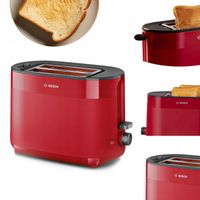 Toster Bosch MyMoment TAT2M124 950W 2 tosty Termostat Rozmrażanie Czerwony