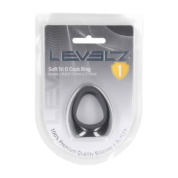 Soft Tri O Silicone Cockring - Black zdjęcie 2