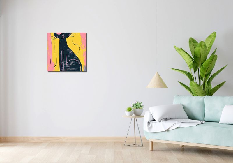 Obraz 50x50cm Kontrastowa Kotka zdjęcie 2