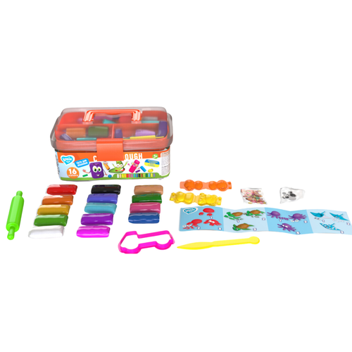 Ciastolina Plastelina Masa Do Modelowania Foremki Zestaw 16 Kolorów 41186 na Arena.pl