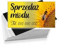 Wizytówki reklamowe firmowe 200 szt różne wzory SPRZEDAŻ MIODU