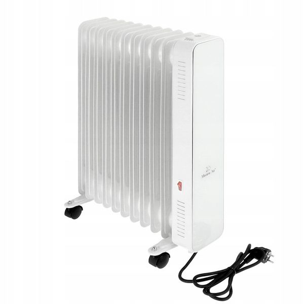 Grzejnik olejowy elektryczny Mission Air OSLO white 2500W biały WIFI TIMER zdjęcie 16