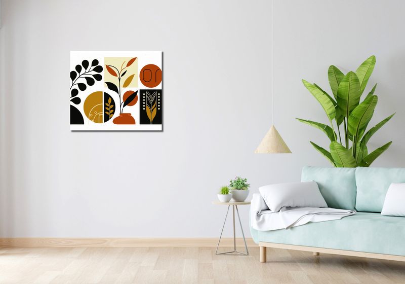 Obraz 70x60cm Kolaż Botaniczny zdjęcie 2