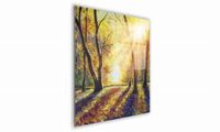 OBRAZ NA SZKLE KWADRATOWY 60x60cm 037 Jesienne słońce
