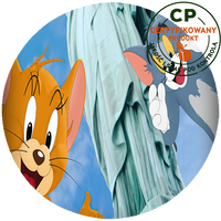 Opłatek na tort Tom i Jerry