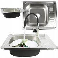 ZLEW KUCHENNY JEDNOKOMOROWY ZLEWOZMYWAK KWADRATOWY NOWOCZESNY I PRAKTYCZNY