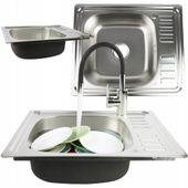 ZLEW KUCHENNY JEDNOKOMOROWY ZLEWOZMYWAK KWADRATOWY NOWOCZESNY I PRAKTYCZNY