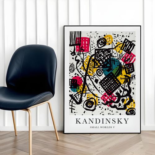 Plakat Kandinsky small worlds 40x50 cm w czarnej ramie na Arena.pl