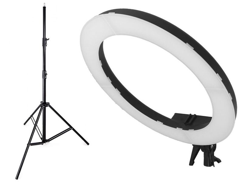 Lampa pierścieniowa do makijażu LED 55W + Statyw - Arena.pl