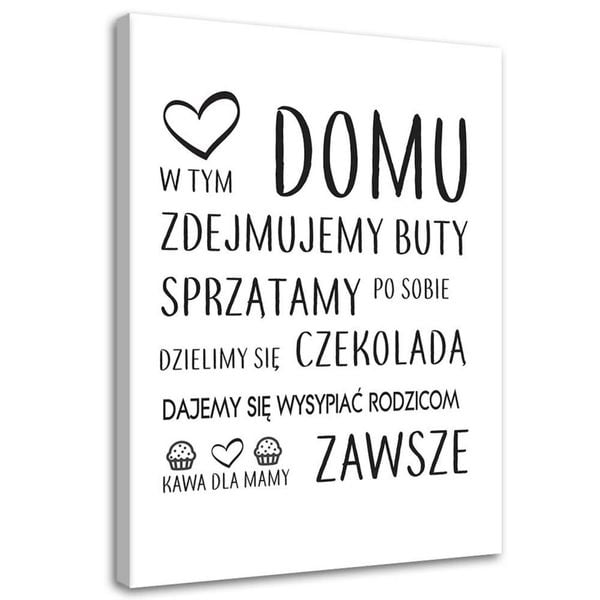 Emaga Obraz na płótnie, W domu - 60x90 zdjęcie 1