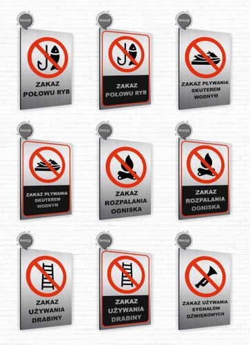 Tabliczka znak informacyjny 20x15 Srebrna NIE NISZCZYĆ ROŚLIN Nierdzewna na Arena.pl