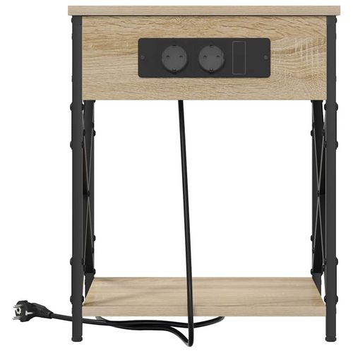 Nocna szafka z stacją ładującą dąb sonoma 41 x 31 x 51 cm na Arena.pl